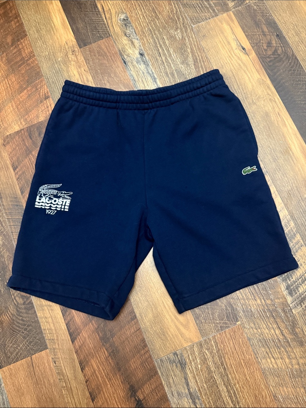 Lacoste 1927 Logo French Terry Sweat Shorts Navy Regular Fit Men’s S